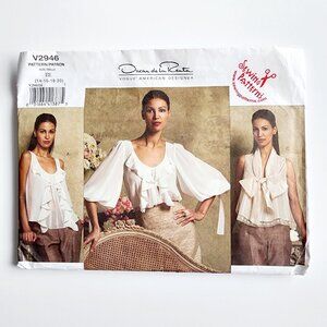 VOGUE V2946 Oscar de la Renta Sewing Pattern Sizes 14-20 Uncut